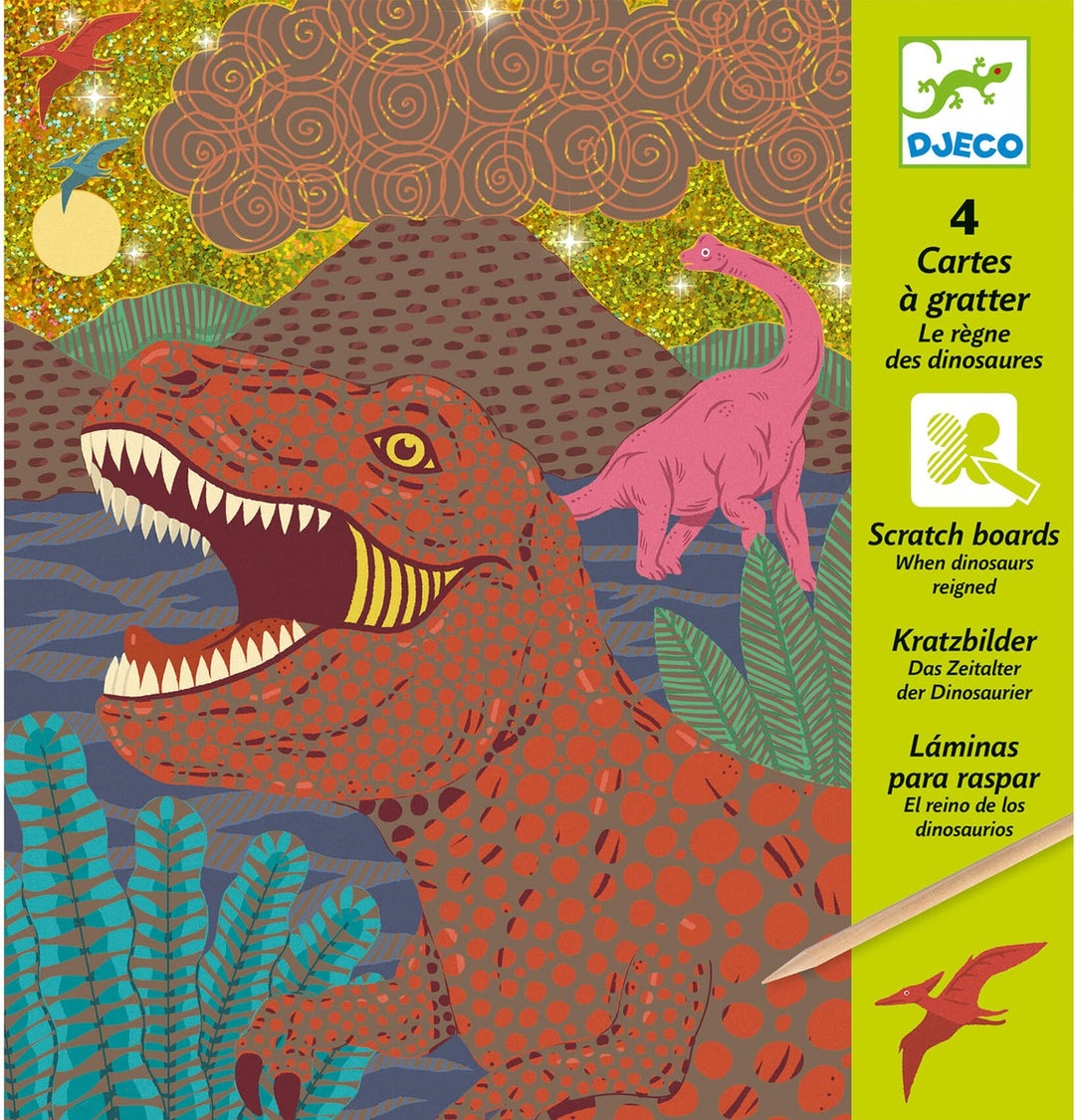 Cuadros para rascar El reino de los dinosaurios