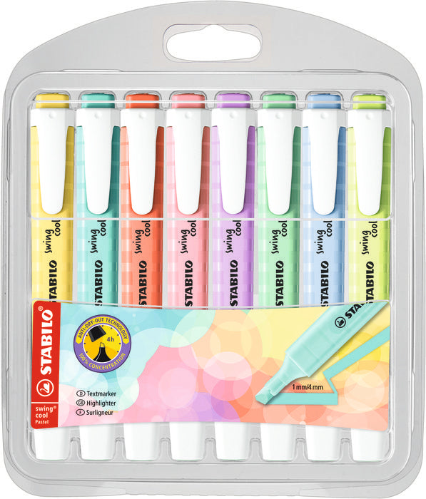 Estuche 8 unidades Stabilo Swing Cool Pastel