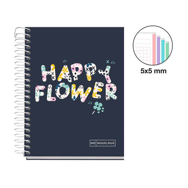 Cuaderno NB4 A6 120 CLA 70G Happy Flower