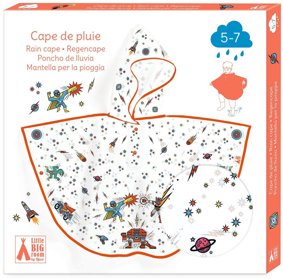 Poncho de lluvia superhéroe talla S 110-122 cm
