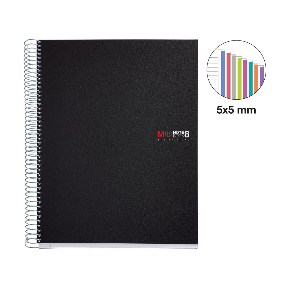 Cuaderno Tapa Blanda A4 Cuadrícula 200 Hojas Miquelrius Negro