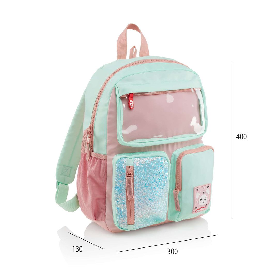 Mochila Bolsillo 3 Compartimentos Rosa Back2Fun