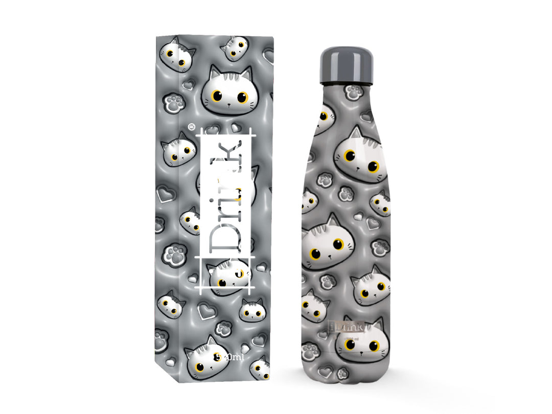 Botella Térmica 500 ml White Cat 3D