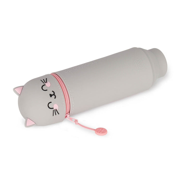 Estuche de Silicona 2 en 1 - Kawaii - Estuche 2 en 1 de Silicona Kitty «Be Curious»
