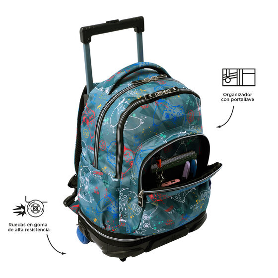 Mochila escolar con ruedas desmontable Tiza - Sticks