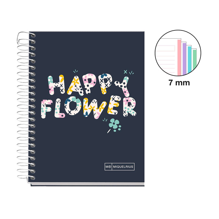 Cuaderno NB4 A6 120 HOR 70G Happy Flower