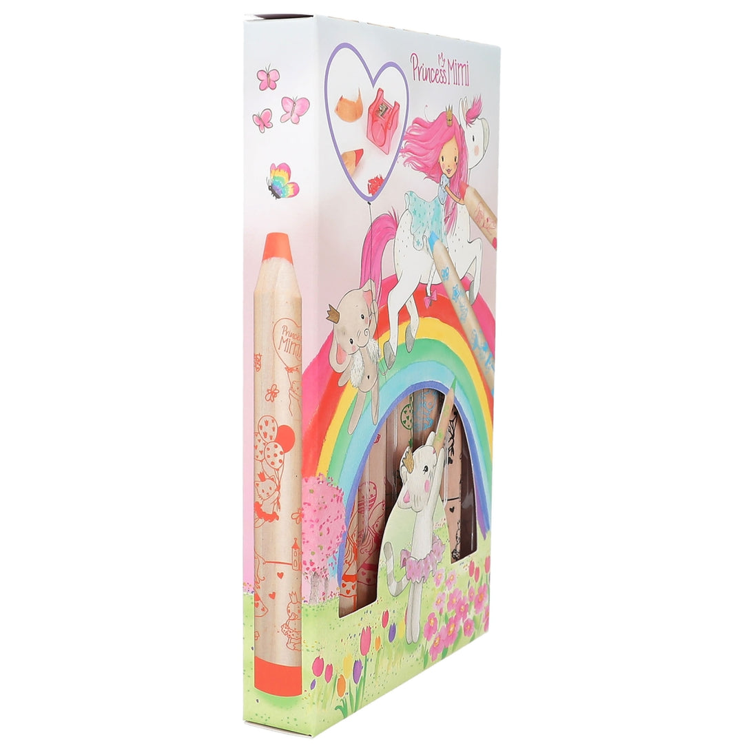 Princess Mimi lápices de colores con sacapuntas