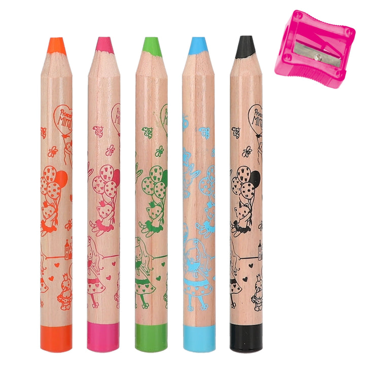 Princess Mimi lápices de colores con sacapuntas