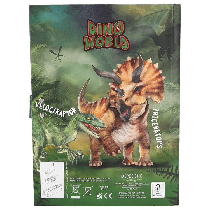 Dino World diario con código y sonido