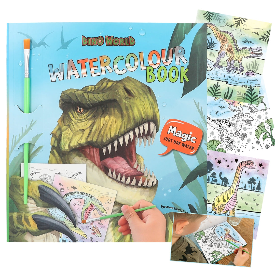 Dino World libro de acuarelas