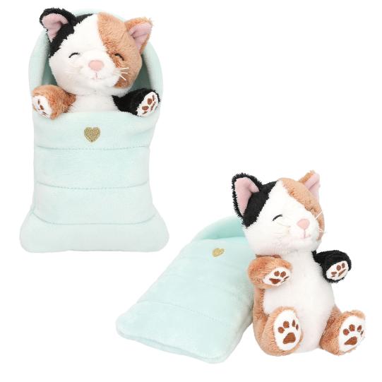TOPModel peluches perros y gatos en saco de dormir