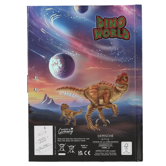 Dino World diario con código y sonido