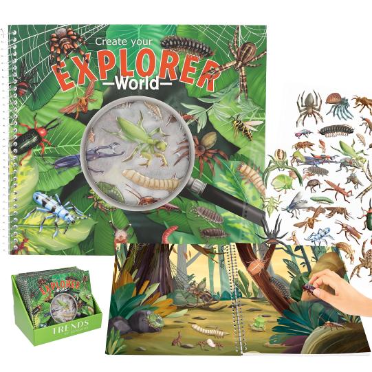 Explorer Stickerworld con pegatinas en relieve