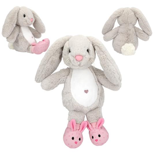 Peluche conejito Nelly gris con patucos