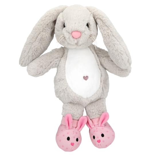 Peluche conejito Nelly gris con patucos