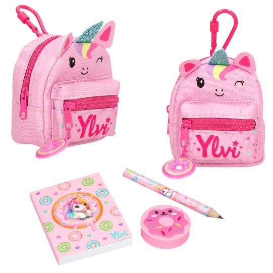 Ylvi mochila unicornio con set de escritura