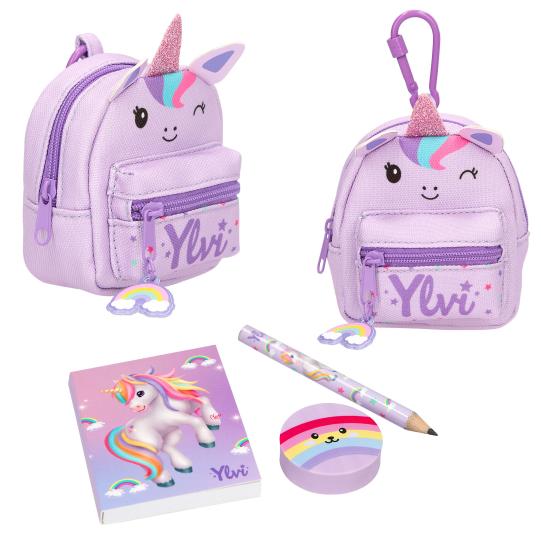 Ylvi mochila unicornio con set de escritura