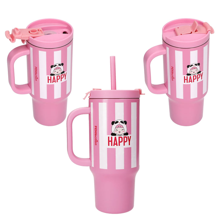 PENfection To Go vaso con pajita HAPPY