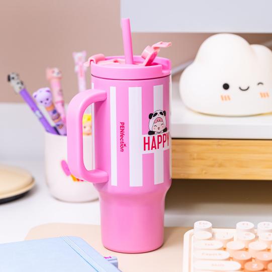 PENfection To Go vaso con pajita HAPPY