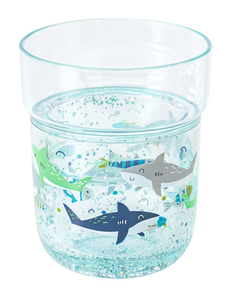 Vaso brillo mágico - Tiburones