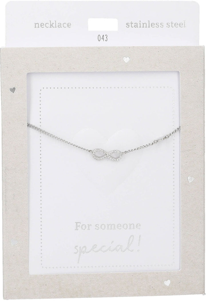 Collar Heart of Gold - Infinity sign silver