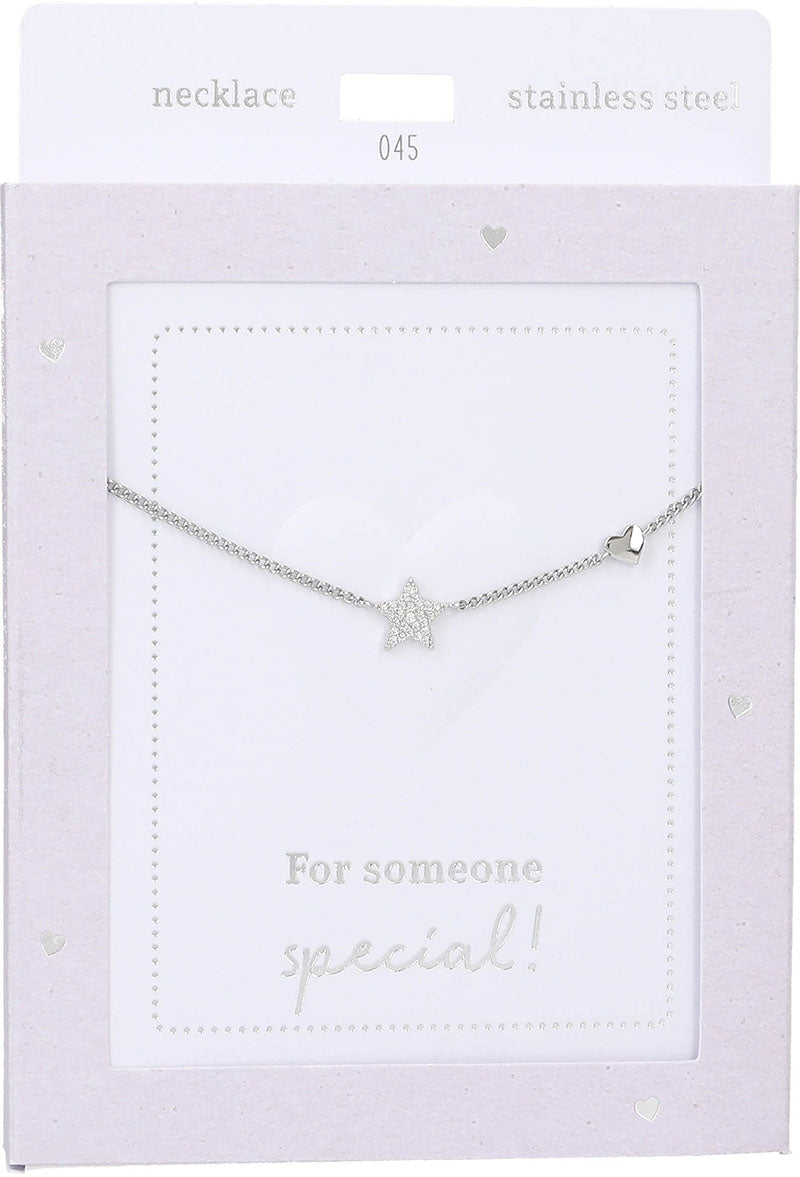 Collar Heart of Gold - Star silver