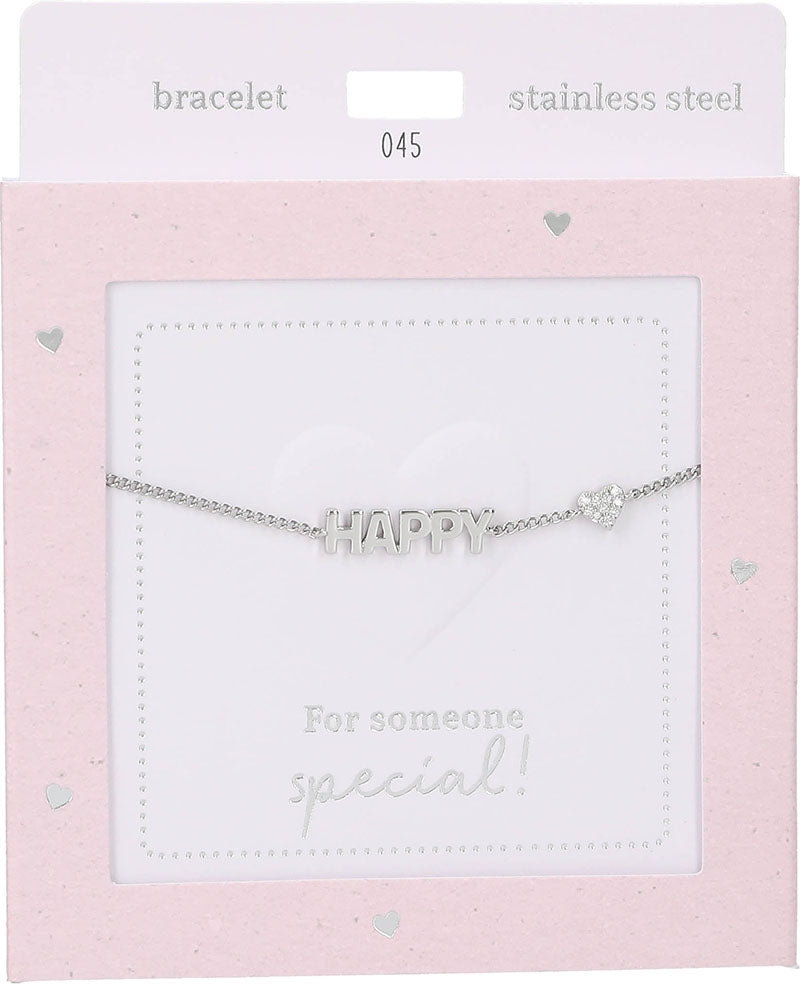 Pulsera Heart of Gold : Happy silver