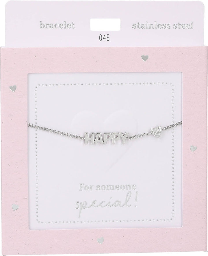 Pulsera Heart of Gold : Happy silver