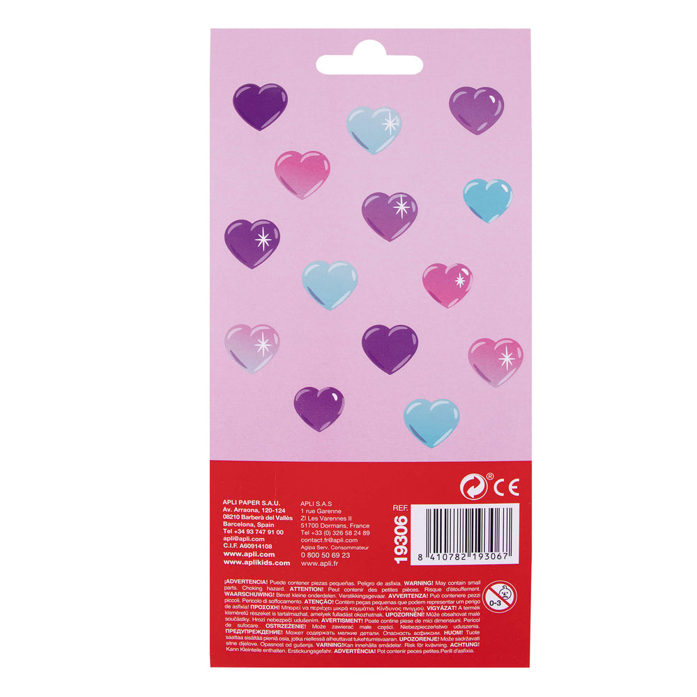 Pegatinas Corazones tornasol