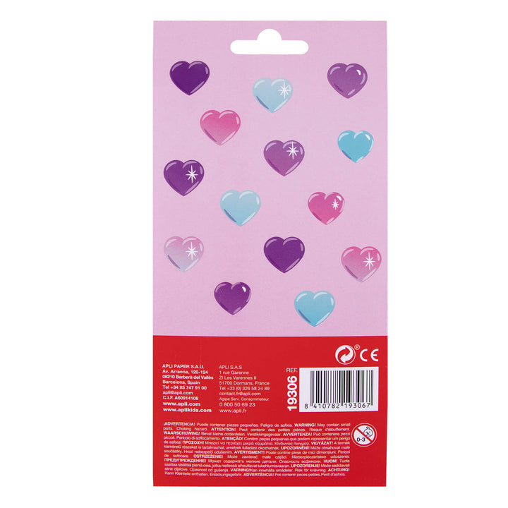 Pegatinas Corazones tornasol