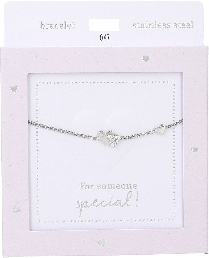 Pulsera Heart of Gold : 2 Hearts silver