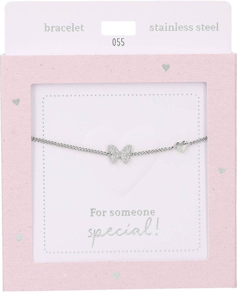 Pulsera Heart of Gold : Butterfly silver