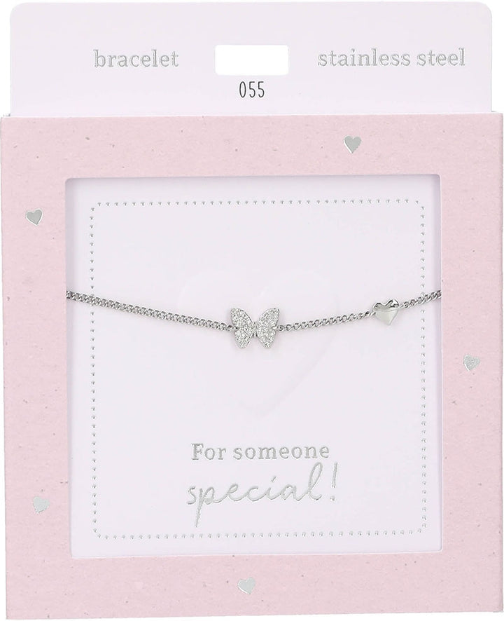 Pulsera Heart of Gold : Butterfly silver