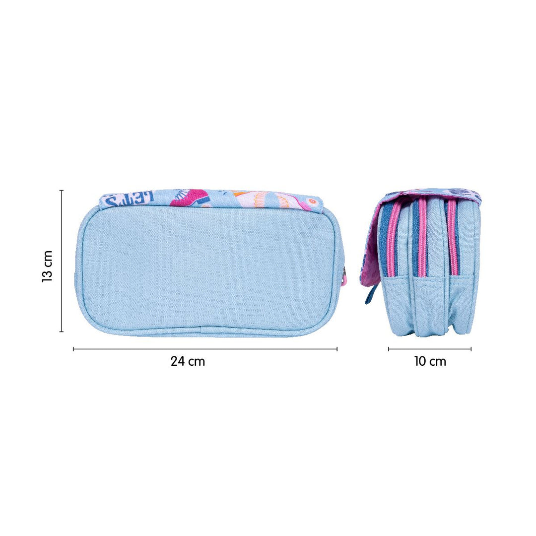 Estuche portatodo 4 cremalleras con solapa serie especial Roller 2
