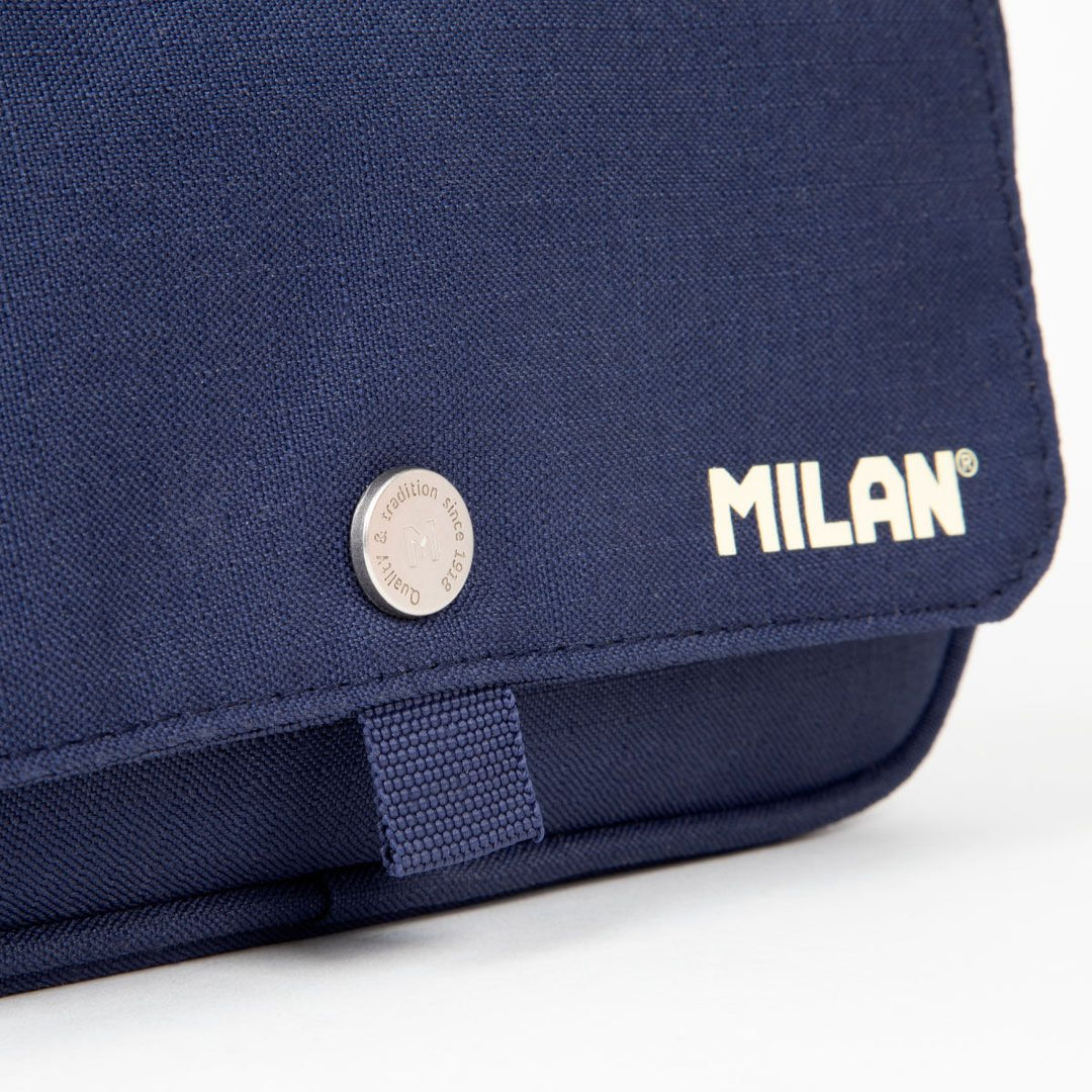 Estuche portatodo 4 cremalleras con solapa 1918, azul
