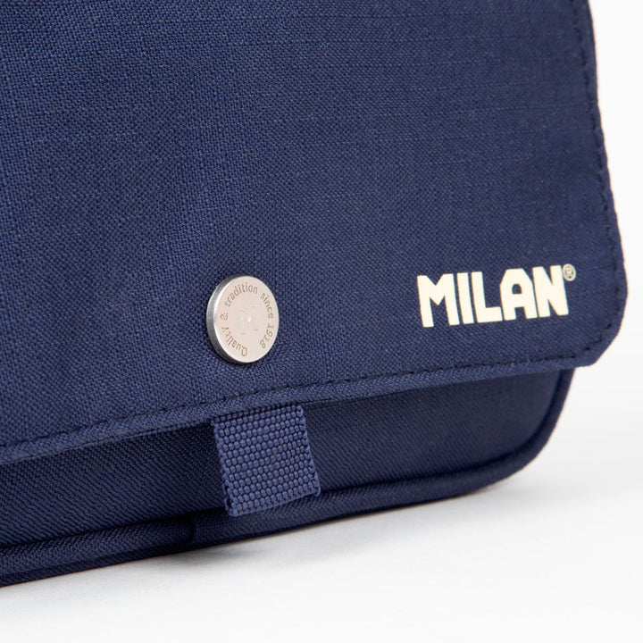 Estuche portatodo 4 cremalleras con solapa 1918, azul