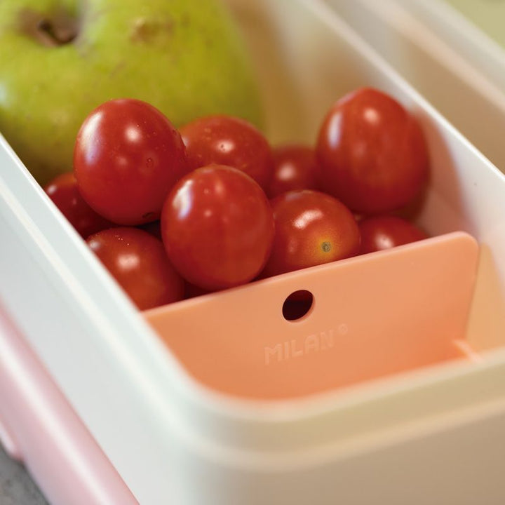 Recipiente para alimentos rectangular 0,75L, tapa azul marino