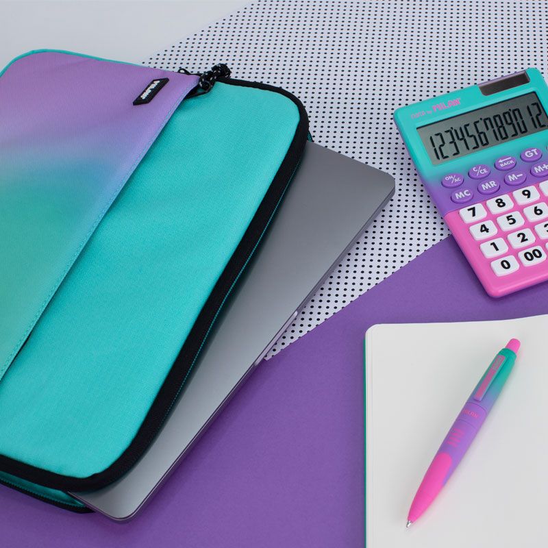 Funda para portátil Sunset, turquesa