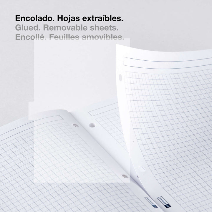 Bloc NB5 A4 100+50 CLA 90G Pastel 4 taladros