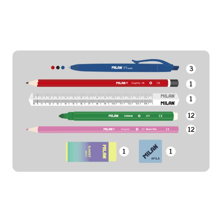 Kit 4 estuches con contenido Sunset, turquesa