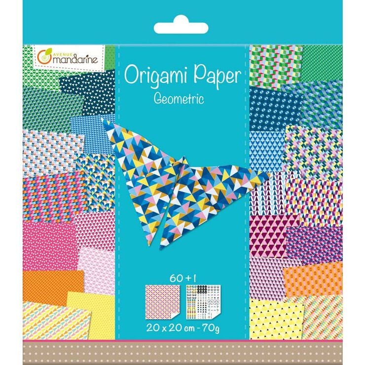 Papel Origami 20x20cm Geométrico