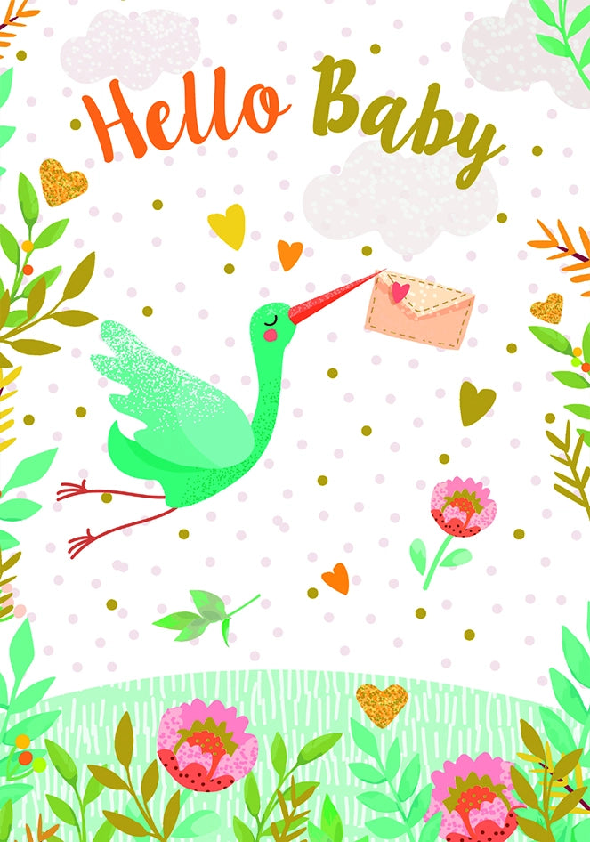 Tarjeta de felicitación Zig-Zag En el país de las cigüeñas