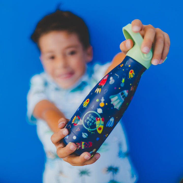 The Kids Bottle - Botella de agua para niños 260 ml - Space Rockets