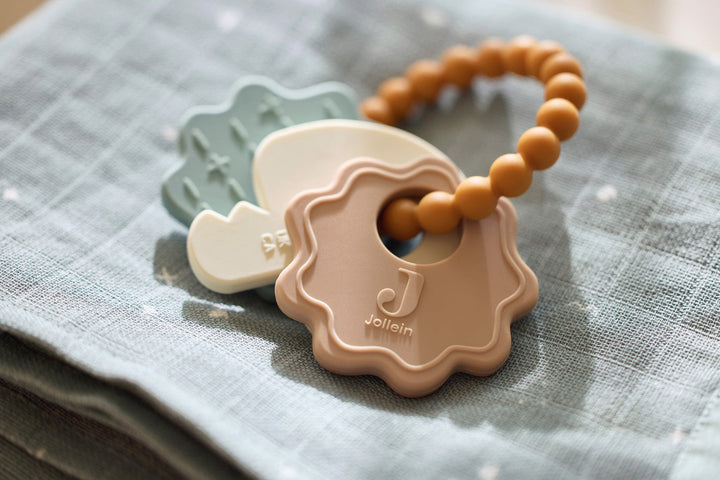 Llavero con anillo de silicona para la dentición Lovely Birds