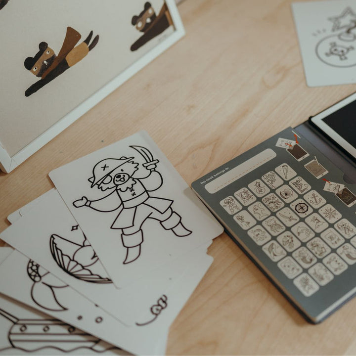 Plantillas Kidydraw mini Animals around the world / Oceans & Pirates