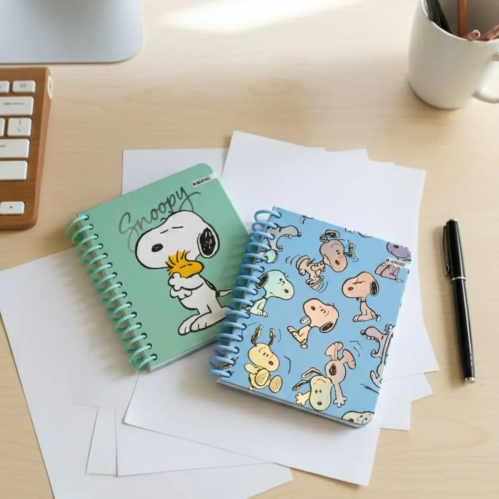 Cuaderno espiral A5 Premium Snoopy y pajarito