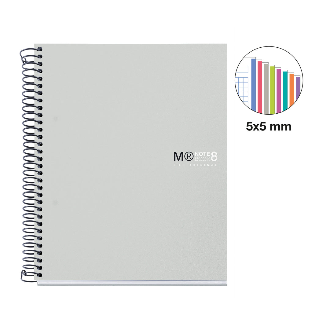 Cuaderno NB8 A5 200 CLA PP Gris