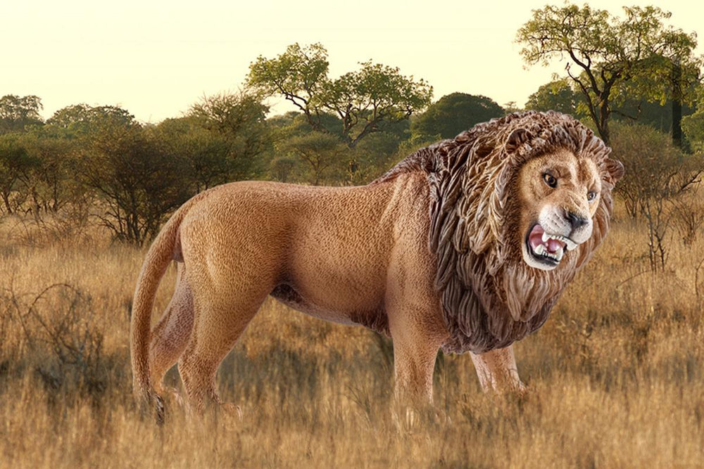 León rugiente