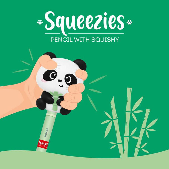 Lápiz con squishy - Squeezies - Panda - mina HB