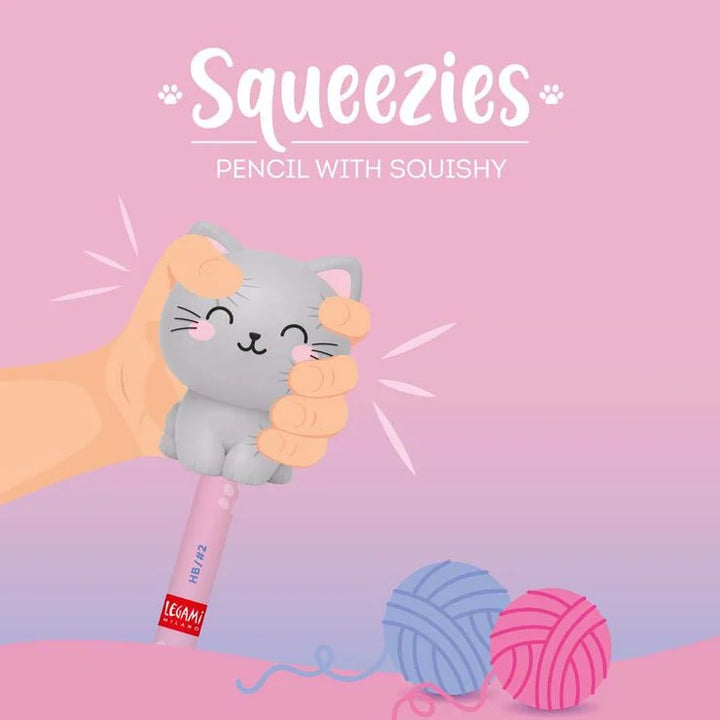 Lápiz con squishy - Squeezies - Kitty - mina HB